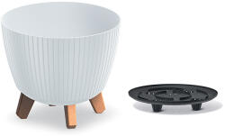 Prosperplast Lamia virágcserép lábakkal, 24 cm - fehér (DLAL240-S449)