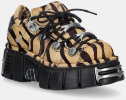 New Rock bőr sportcipő PELO CEBRA bézs, M-120N-C86 - bézs Női 38