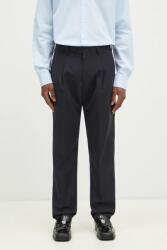 Paul Smith nadrág gyapjú keverékből férfi, sötétkék, testhezálló, M1R-408Z-P02571 - sötétkék 36