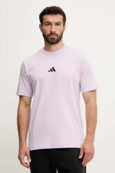 Adidas pamut póló Essential lila, nyomott mintás, JD1781 - lila XL