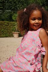 Konges Sløjd ruha PACEY BOW DRESS GOTS rózsaszín, mini, egyenes, KS103063 - rózsaszín 122-128