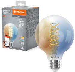 OSRAM LED izzó E27 8W = 60W 806lm Szabályozható CCT SMART+ WiFi Filament Globe Ledvance (4058075777934)