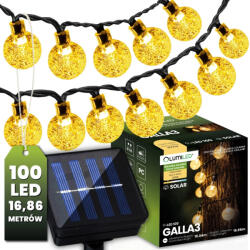 Lumileds Napelemes kerti girland 50x LED dekoratív gömbök 9, 27 m 3000K Meleg GALLA3 LUMILED (LUMSOL0067)
