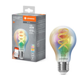 OSRAM LED izzó E27 Hagyományos 4, 8 W = 40 W 470 lm RGBW CCT Dimmelhető SMART+ WiFi Filament Klasszikus Ledvance (4058075777859)
