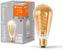 OSRAM LED izzó E27 8W = 50W 600lm CCT szabályozható fényerejű SMART+ WiFi izzószálas Edison Ledvance (4058075778016)