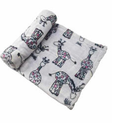  Wellsoft Mintás babatakaró 70×90 cm - Zsiráf - babyshopkaposvar