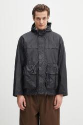 Barbour rövid kabát Barbour Modified Durham Wax Jacket sötétkék, átmeneti, oversize, MWX2448 - sötétkék L