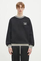 Drôle de Monsieur pamut melegítőfelső Le Sweatshirt Slogan Sport fekete, férfi, nyomott mintás, F-SW140-CO127-BL - fekete XL