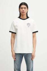 Drôle de Monsieur pamut póló Le T-Shirt Pique Drule Cup fehér, férfi, nyomott mintás, G-TS251-CO162-OW - fehér XL