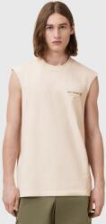 AllSaints pamut top UNDERGROUND - bézs XXL