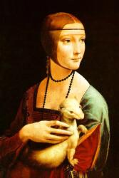 Inne home & lifestyle olajfesték reprodukció Dama z gronostajem, Leonardo Da Vinci - többszínű Univerzális méret
