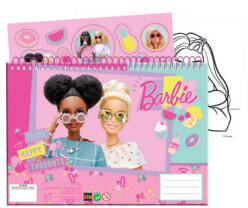  Barbie Happy Thoughts A/4 spirál vázlatfüzet 40 lapos matricával - egyhelyrol