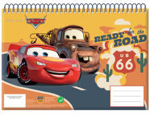 Disney Interactive Verdák Road A/4 spirál vázlatfüzet, 30 lapos