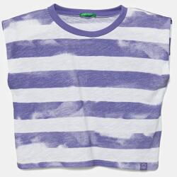 Benetton gyerek pamut póló lila, 3SL3C10OW - lila 140