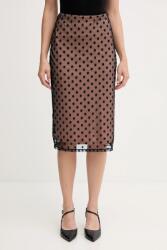 Sisley szoknya fekete, midi, egyenes, 4S3DL002O - fekete S