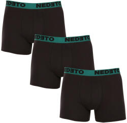Nedeto 3PACK boxeri bărbați Nedeto negri (3NBC8) 3XL (182040)