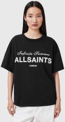 AllSaints pamut póló AVRI fekete, W095JC - fekete M