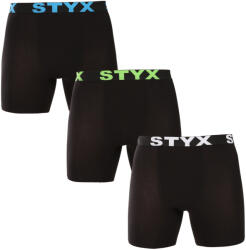 Styx 3PACK boxeri bărbați Styx long elastic sport negru (3UN9601) XXL (181380)