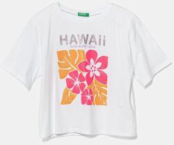 Benetton gyerek pamut póló fehér, 35RYC10OZ - fehér 160