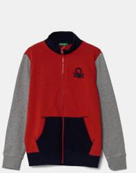 Benetton gyerek melegítőfelső pamutból piros, sima, 3J68C501B - piros 122 - answear - 8 490 Ft