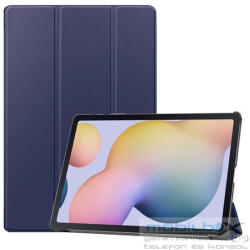 Samsung Tab S7 Plus 12.4 / Tab S7 FE 12.4 / Tab S8 Plus 12.4, mappa tok, Trifold, sötétkék - mobil-box