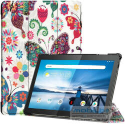 Huawei MatePad Pro 12.6 (2021), mappa tok, színes nagy pillangó minta, Trifold, fehér - mobil-box