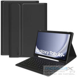 Samsung Tab A9 Plus (11.0) SM-X210 / X215 / X216B, Bluetooth billentyűzetes mappa tok, érintőceruza tartó, érintőceruza nélkül, TP SC Pen Holder + Keyboard, fekete - mobil-box