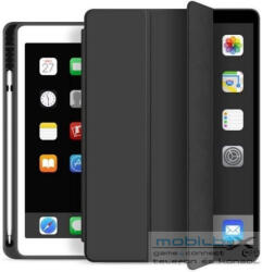 Apple iPad 10.2 (2019 / 2020 / 2021), mappa tok, Apple Pencil tartóval, Smart Case, fekete - mobil-box