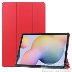 Samsung Tab S7 Plus 12.4 / Tab S7 FE 12.4 / Tab S8 Plus 12.4, mappa tok, Trifold, piros - mobil-box