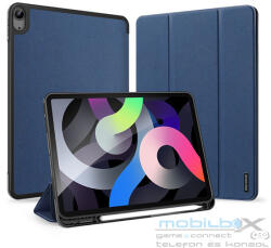 Apple iPad Air (2020 / 2022) / iPad Air 11 (2024 / 2025), mappa tok, Smart Case, érintőceruza tartó, Dux Ducis Domo, sötétkék - mobil-box
