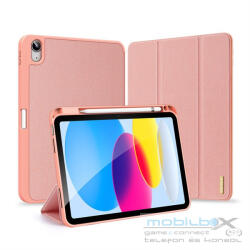 Apple iPad 10.9 (2022) / iPad 11 (2025), mappa tok, Smart Case, érintőceruza tartó, Dux Ducis Domo, rózsaszín - mobil-box