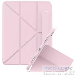 Apple iPad Pro 11 (2020 / 2021 / 2022), mappa tok, Apple Pencil tartóval, Origami Smart Case, Baseus Minimalist, rózsaszín - mobil-box