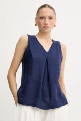 Benetton vászon felső sötétkék, sima, 5BMLDQ06W - sötétkék L