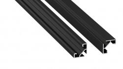 LED Labs LED profil LUMINES ajar fekete eloxált 1 m (LAB-10-1382-10)