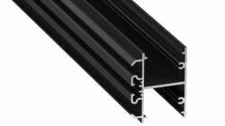 LED Labs Lumines LED profil DOPIO lakkozott fekete, 1 m (LAB-10-0000-16)