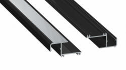 LED Labs Lumines LED profil IPA16 lakkozott fekete, 1 m (LAB-10-0415-10)