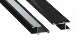 LED Labs Lumines LED profil APA12 lakkozott fekete, 3 m (LAB-10-0645-30)
