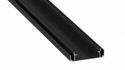 LED Labs Lumines LED profil LARGO M1 lakkozott fekete, 1 m (LAB-10-0425-10)