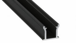 LED Labs Lumines LED profil Runo lakkozott fekete, 1 m (LAB-10-0755-10)