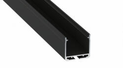LED Labs Lumines LED profil Dileda lakkozott fekete, 2, 02 m (LAB-10-0185-20)