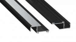 LED Labs Lumines LED profil IPA12 lakkozott fekete, 2, 02 m (LAB-10-0405-20)