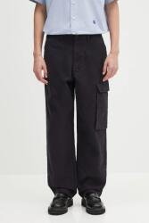 Barbour pamut nadrág Barbour Jungle Sateen Trouser sötétkék, cargo, MTR0760 - sötétkék 36