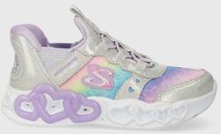 Skechers gyerek sportcipő INFINITE HEART LIGHTS ETERNAL SHIMMER ezüst - ezüst 26
