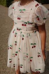 Konges Sløjd ruha TULLIE DRESS bézs, mini, harang alakú, KS103185 - bézs 104