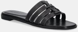 Tory Burch bőr papucs Ines Cage Slide fekete, 158616-006 - fekete Női 40