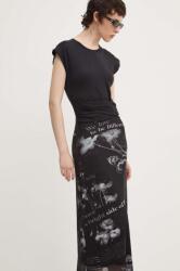 Desigual ruha GOOD NEWS fekete, maxi, harang alakú, 24WWVK77 - fekete S