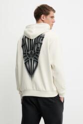 Adidas pamut melegítőfelső Skeleton Hoodie bézs, nyomott mintás, kapucnis, JN4557 - bézs XXL