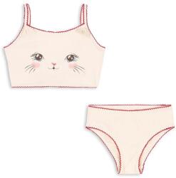 Konges Sløjd kétrészes gyerek fürdőruha KITTY BIKINI GRS bézs, KS103273 - bézs 98