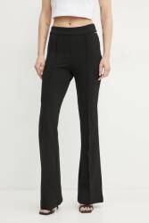 Guess nadrág EVELINA női, fekete, magas derekú trapéz, W4YB01 KCBO2 - fekete S