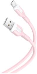 XO NB212 kábel USB / USB-C 1M 2.1A pink - xpro